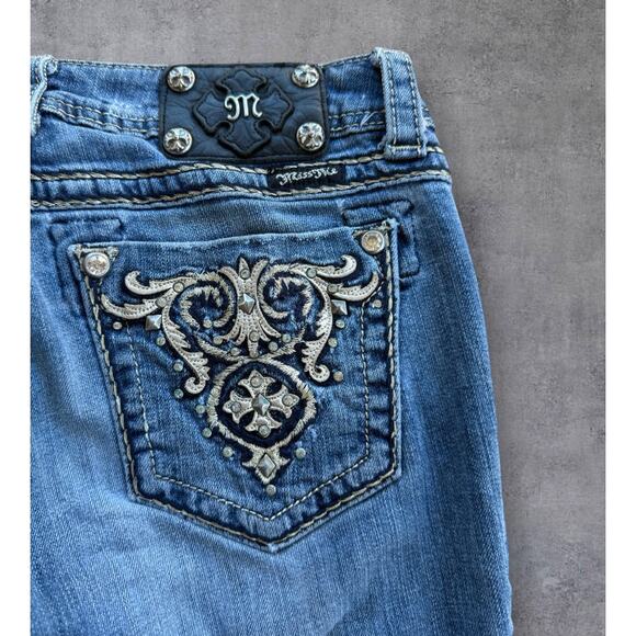 Vintage Miss Me Jeans Y2K Boot Cut Denim Embellished Pockets Women’s Size 29 - Picture 5 of 16